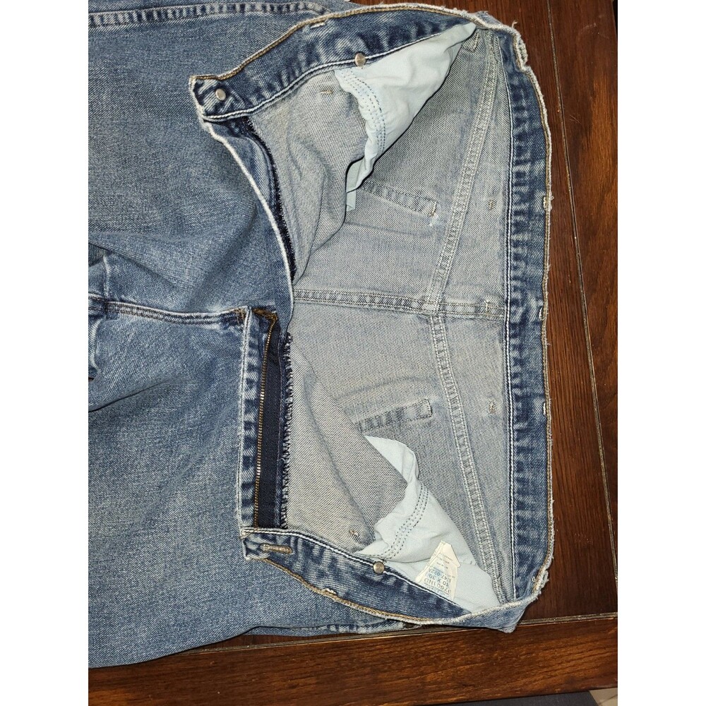 Vintage 90s Wrangler Jeans Mens 40x30 Made in USA Blue Denim Relaxed Baggy - Picture 6 of 11